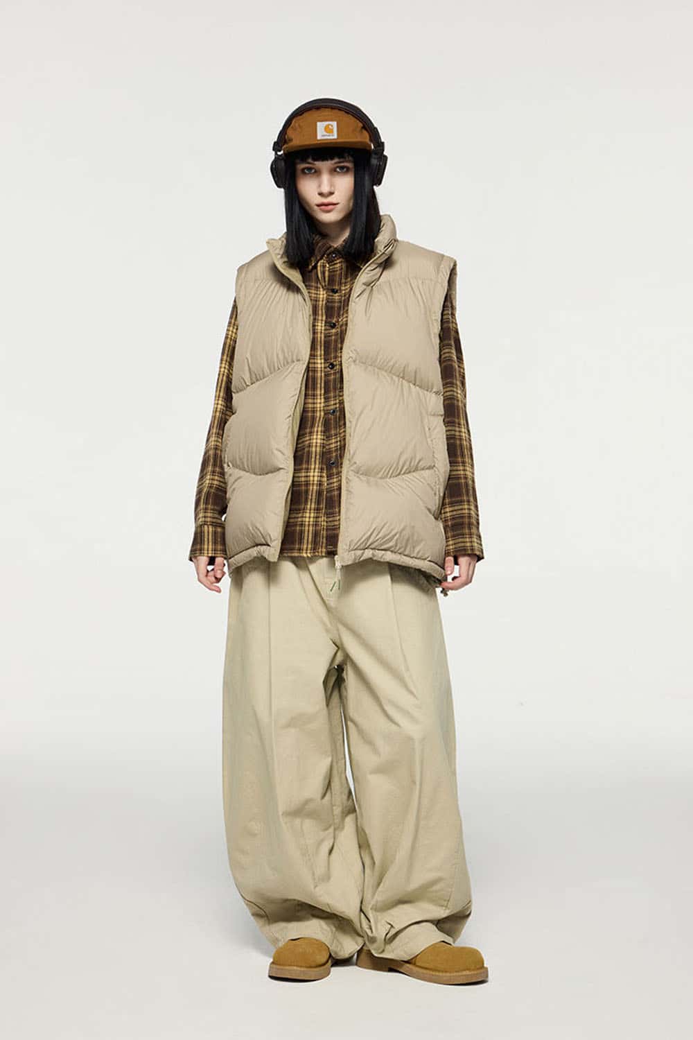 Packable Lightweight Down Vest - Khaki