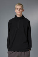 Reversible Quick-Dry Half-Zip Pullover - Black