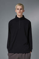 Reversible Quick-Dry Half-Zip Pullover - Black