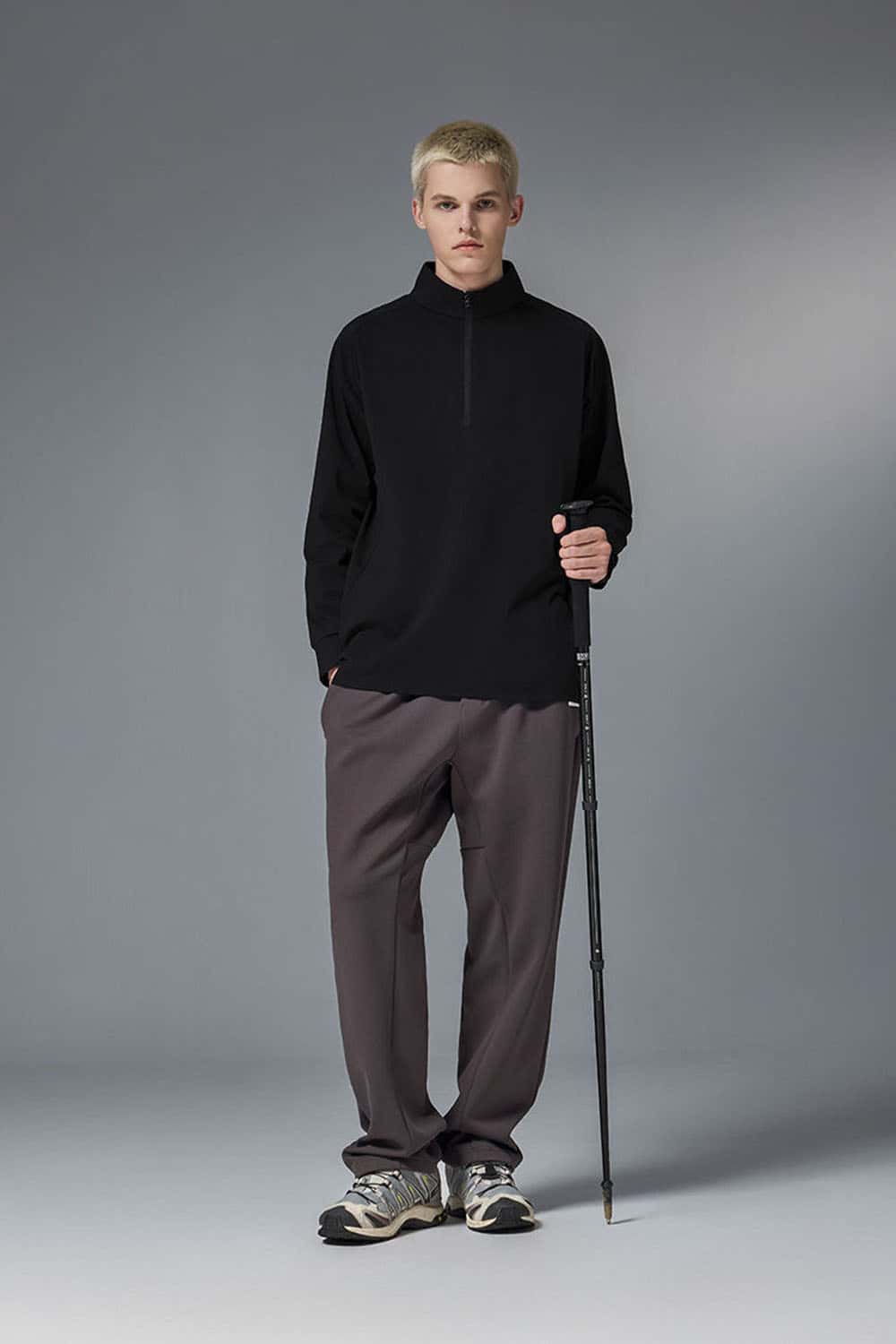 Reversible Quick-Dry Half-Zip Pullover - Black