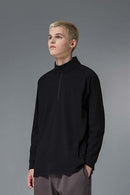 Reversible Quick-Dry Half-Zip Pullover - Black