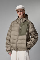 Lightweight Hooded Puffer Jacket - Brown