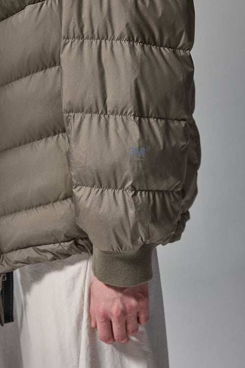 Lightweight Hooded Puffer Jacket - Brown
