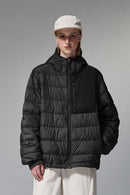 Lightweight Hooded Puffer Jacket - Black