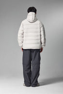 Lightweight Hooded Puffer Jacket - Grayish White