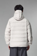 Lightweight Hooded Puffer Jacket - Grayish White