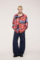 Vintage Washed Curved Cargo Pants - Royal Blue