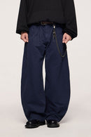 Vintage Washed Curved Cargo Pants - Royal Blue