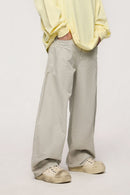 Vintage Washed Curved Cargo Pants - Apricot