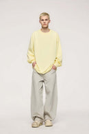 Vintage Washed Curved Cargo Pants - Apricot