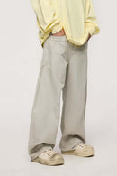 Vintage Washed Curved Cargo Pants - Apricot