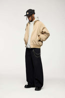 Vintage Washed Curved Cargo Pants - Black