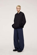 Vintage Washed Curved Cargo Pants - Royal Blue