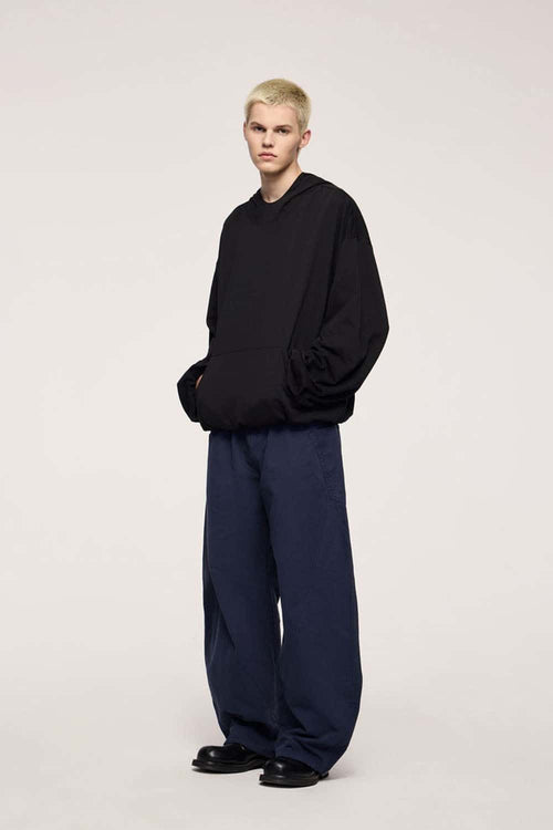 Vintage Washed Curved Cargo Pants - Royal Blue