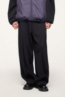 Accordion-Pleat Structured Sweatpants - Active Black