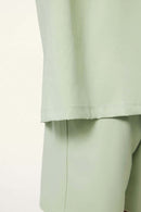 Oversized Cooling Raw-Edge Tech Tee - Halo Green