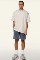Oversized Cooling Raw-Edge Tech Tee - Sandy Apricot