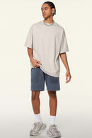 Oversized Cooling Raw-Edge Tech Tee - Sandy Apricot