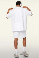 Oversized Cooling Raw-Edge Tech Tee - Teeth White