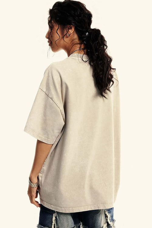 Heavyweight Wax-Dyed Vintage Cotton Tee - Vintage Dark Apricot