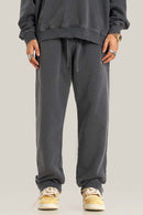 Vintage Wash Straight Sweatpants - Dark Gray