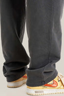 Vintage Wash Straight Sweatpants - Dark Gray