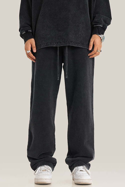 Vintage Wash Straight Sweatpants - Fried Snowflakes