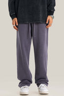 Vintage Wash Straight Sweatpants - Grape Purple