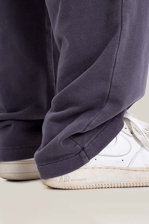 Vintage Wash Straight Sweatpants - Grape Purple