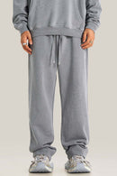 Vintage Wash Straight Sweatpants - Medium Gray