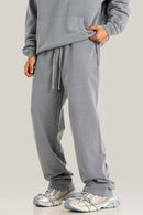Vintage Wash Straight Sweatpants - Medium Gray