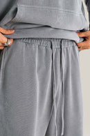 Vintage Wash Straight Sweatpants - Medium Gray