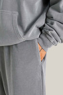 Vintage Wash Straight Sweatpants - Medium Gray