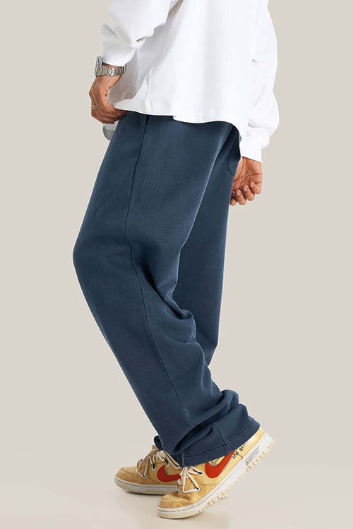 Vintage Wash Straight Sweatpants - Royal Blue