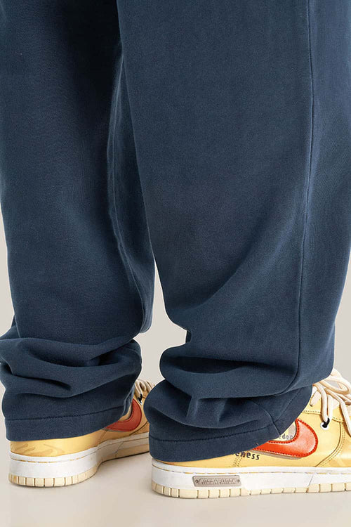 Vintage Wash Straight Sweatpants - Royal Blue