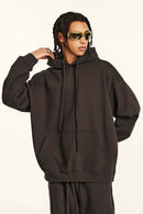 Heavyweight Solid Pullover Hoodie - Dark Brown
