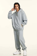 Heavyweight Solid Pullover Hoodie - Flower Gray