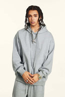Heavyweight Solid Pullover Hoodie - Flower Gray