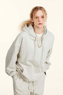 Heavyweight Solid Pullover Hoodie - Oat Gray