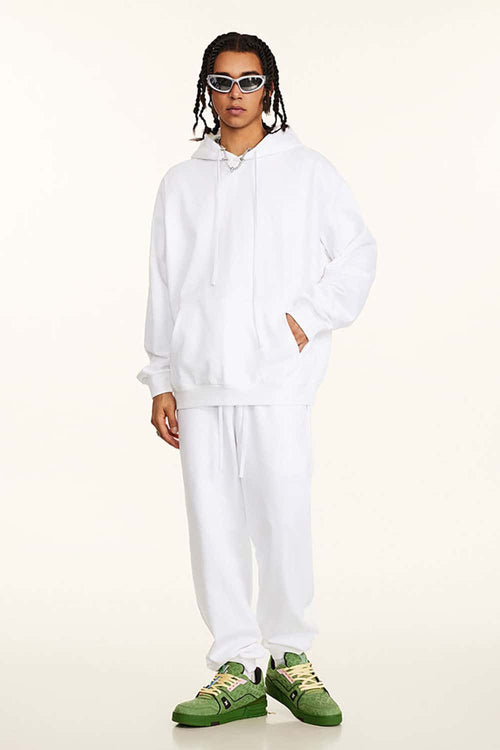 Heavyweight Solid Pullover Hoodie - Teeth White