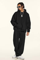 Heavyweight Fleece Solid Hoodie - Black