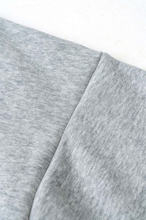 Heavyweight Fleece Solid Hoodie - Flower Gray