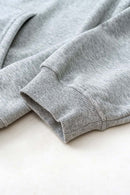 Heavyweight Fleece Solid Hoodie - Flower Gray