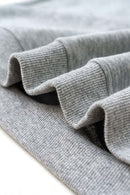 Heavyweight Fleece Solid Hoodie - Flower Gray