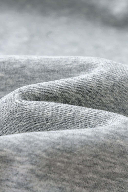 Heavyweight Fleece Solid Hoodie - Flower Gray