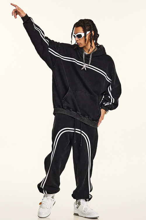 Washed Fleece Pullover Hoodie - Fried Snowflakes