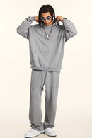 Heavyweight Washed Vintage Hoodie - Medium Gray