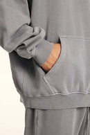 Heavyweight Washed Vintage Hoodie - Medium Gray