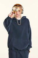 Heavyweight Washed Vintage Hoodie - Royal Blue