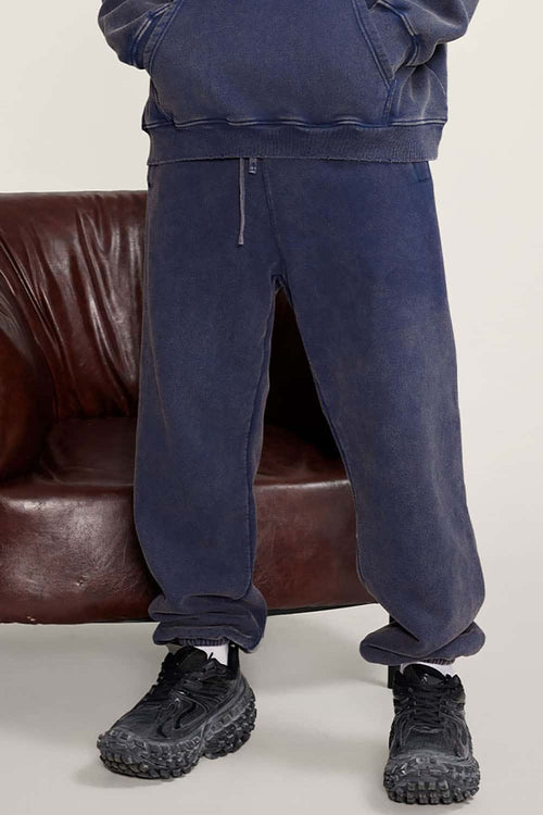 Washed Fleece Joggers - Royal Blue